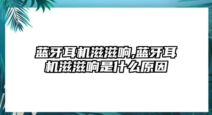 藍牙耳機滋滋響,藍牙耳機滋滋響是什么原因